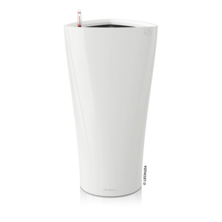 Γλάστρα LECHUZA DELTA 30 Premium Ø30x56cm ΑΥΤΟΠΟΤΙΖΟΜΕΝΗ με Δοχείο Φύτευσης Λευκό Γυαλιστερό