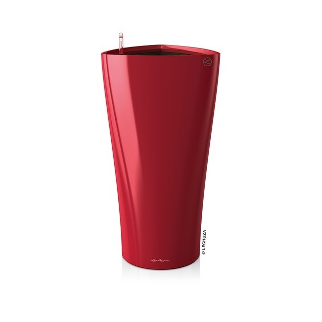 Γλάστρα LECHUZA DELTA 30 Premium Ø30x56cm ΑΥΤΟΠΟΤΙΖΟΜΕΝΗ με Δοχείο Φύτευσης Κόκκινο Γυαλιστερό
