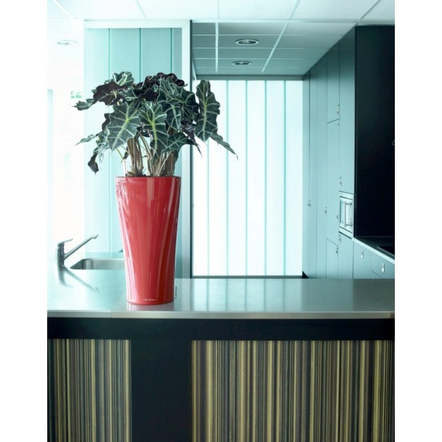 Γλάστρα LECHUZA DELTA 30 Premium Ø30x56cm ΑΥΤΟΠΟΤΙΖΟΜΕΝΗ με Δοχείο Φύτευσης Κόκκινο Γυαλιστερό