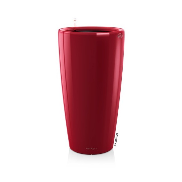 Γλάστρα LECHUZA RONDO 32 Premium Ø32.5x56.5cm ΑΥΤΟΠΟΤΙΖΟΜΕΝΗ με Δοχείο Φύτευσης Κόκκινη Γυαλιστερή – Δημιουργεί αίσθηση πολυτέλε