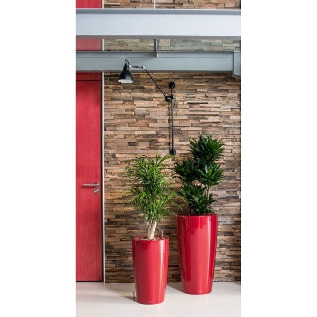 Γλάστρα LECHUZA RONDO 32 Premium Ø32.5x56.5cm ΑΥΤΟΠΟΤΙΖΟΜΕΝΗ με Δοχείο Φύτευσης Κόκκινη Γυαλιστερή – Δημιουργεί αίσθηση πολυτέλε