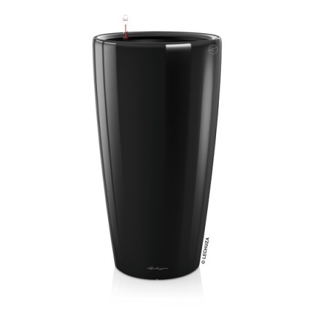 Γλάστρα LECHUZA RONDO 40 Premium Ø40x75cm ΑΥΤΟΠΟΤΙΖΟΜΕΝΗ με Δοχείο Φύτευσης Μαύρη Γυαλιστερή