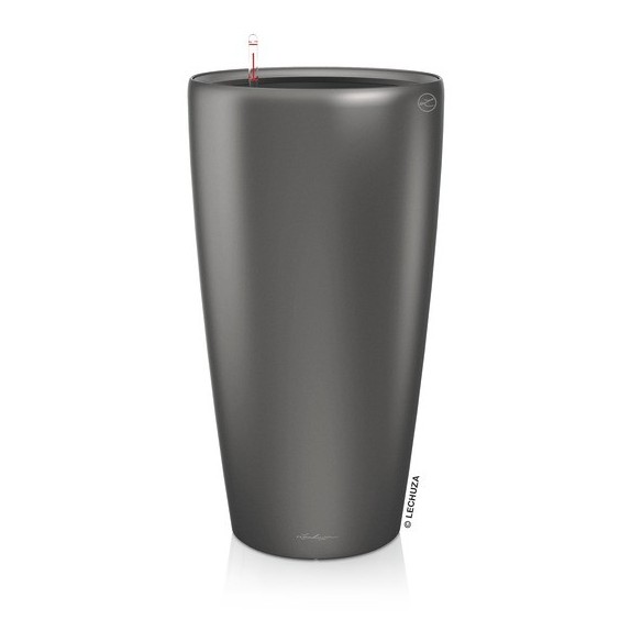 Γλάστρα LECHUZA RONDO 40 Premium Ø40x75cm ΑΥΤΟΠΟΤΙΖΟΜΕΝΗ με Δοχείο Φύτευσης Ανθρακί Μεταλλικό – Αναβαθμίζει άμεσα τον χώρο σου |