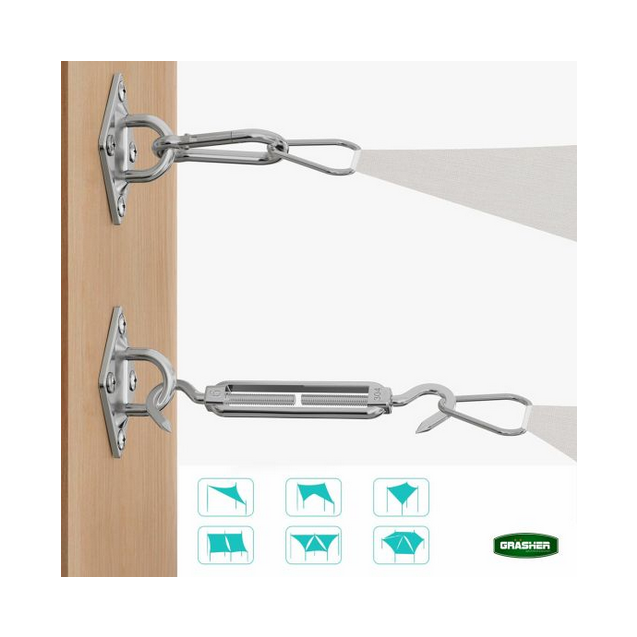 Σέτ Τοποθέτησης για  Πανιά Σκίασης GRASHER 6 τμχ – Δημιουργεί αίσθηση πολυτέλειας χωρίς κόπο | iroots.gr