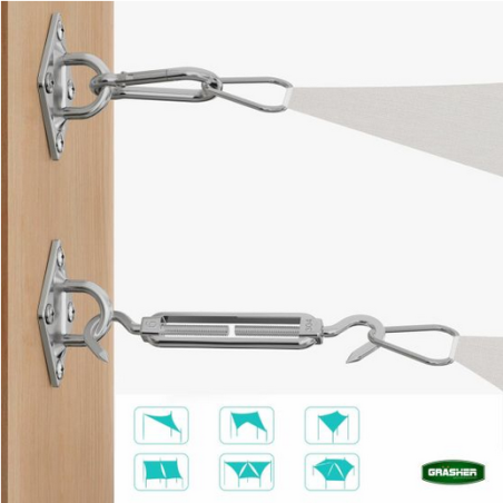 Σέτ Τοποθέτησης για  Πανιά Σκίασης GRASHER 6 τμχ – Δημιουργεί αίσθηση πολυτέλειας χωρίς κόπο | iroots.gr