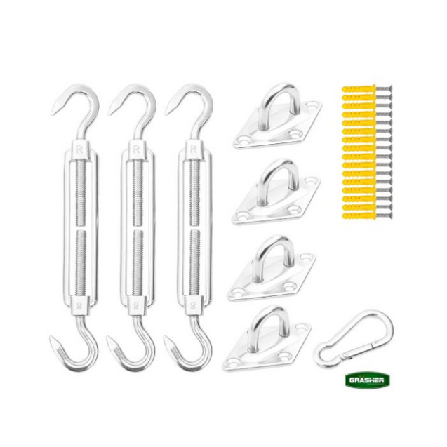 Σέτ Τοποθέτησης για  Πανιά Σκίασης GRASHER 6 τμχ – Δημιουργεί αίσθηση πολυτέλειας χωρίς κόπο | iroots.gr