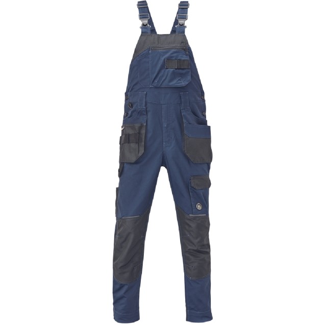 ΦΟΡΜΑ ΕΡΓΑΣΙΑΣ ΜΕ ΤΙΡΑΝΤΕΣ DAYBORO ΜΕ ΕΛΑΣΤΙΝΗ ΣΚΟΥΡΟ ΜΠΛΕ 260g/m² No 52/L – Δίνει premium χαρακτήρα στο περιβάλλον | iroots.gr