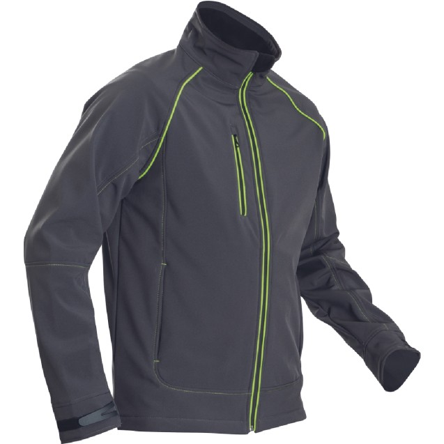 ΜΠΟΥΦΑΝ SOFTSHELL ΕΡΓΑΣΙΑΣ ΑΔΙΑΒΡΟΧΟ GREENDALE ΑΝΘΡΑΚΙ/ΛΑΙΜ 94%poly-6%elast, 320 g/m² 3XL