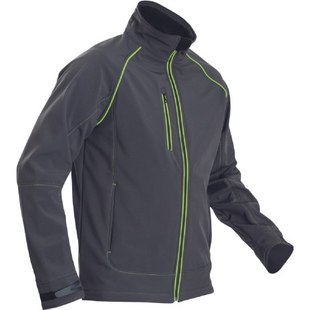 ΜΠΟΥΦΑΝ SOFTSHELL ΕΡΓΑΣΙΑΣ ΑΔΙΑΒΡΟΧΟ GREENDALE ΑΝΘΡΑΚΙ/ΛΑΙΜ 94%poly-6%elast, 320 g/m² 3XL