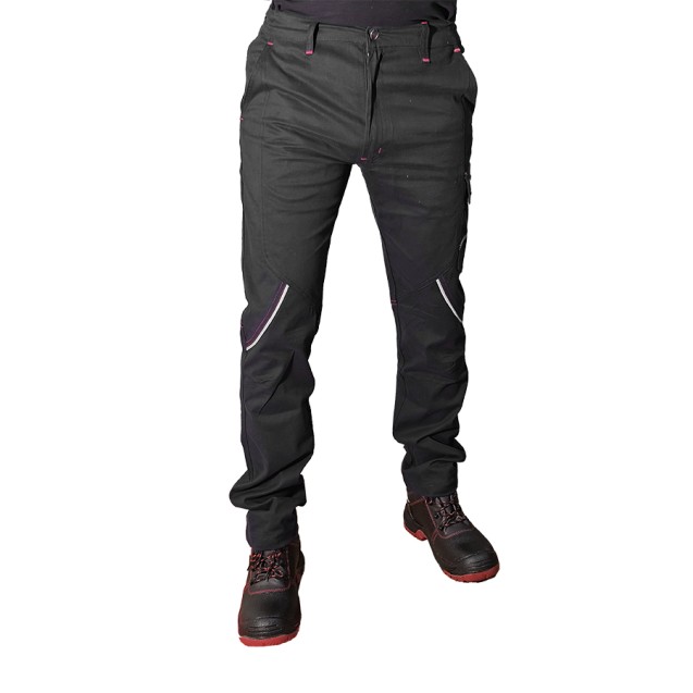 GTC Παντελόνι Εργασίας Theseus Stretch με ελαστίνη Μαύρο No.L – Ταιριάζει σε κάθε μοντέρνο ή επαγγελματικό χώρο | iroots.gr