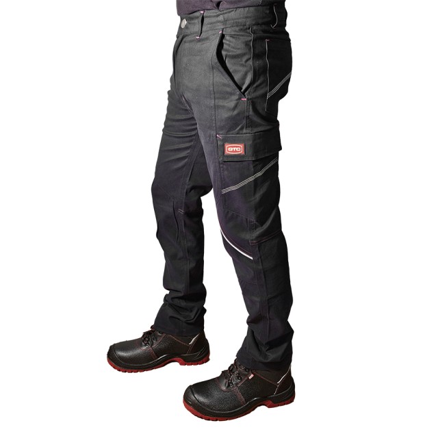 GTC Παντελόνι Εργασίας Theseus Stretch με ελαστίνη Μαύρο No.L – Ταιριάζει σε κάθε μοντέρνο ή επαγγελματικό χώρο | iroots.gr