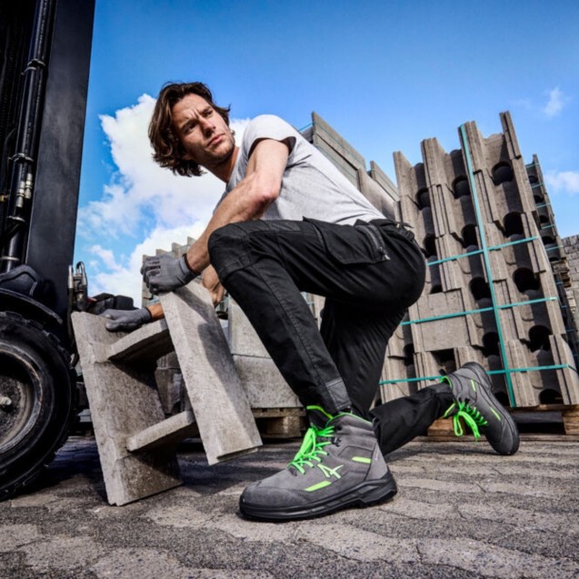 ALBATROS Μποτάκι εργασίας Vector γκρι-πράσινο S3 637310 No.43 – Δημιουργεί αίσθηση πολυτέλειας χωρίς κόπο | iroots.gr