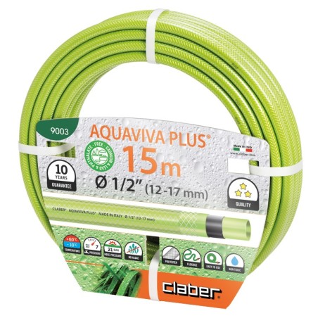 Claber Aquaviva Plus Λάστιχο Ποτίσματος 15m 1/2'' 1/2