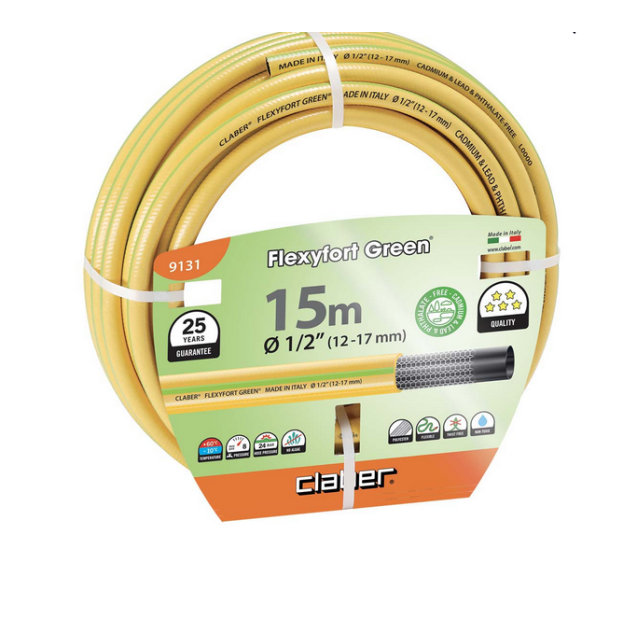 Claber Flexyfort Green Λάστιχο Ποτίσματος 15m 1/2'' 1/2