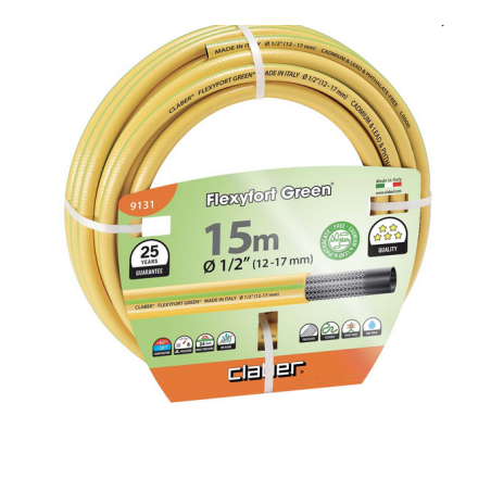 Claber Flexyfort Green Λάστιχο Ποτίσματος 15m 1/2'' 1/2