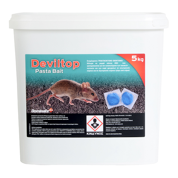DEVILTOP PASTA BAIT 5kg – Επαγγελματικό Δόλωμα Πάστας για Τρωκτικά Dominate+PLUS Ποντικοκτόνα 