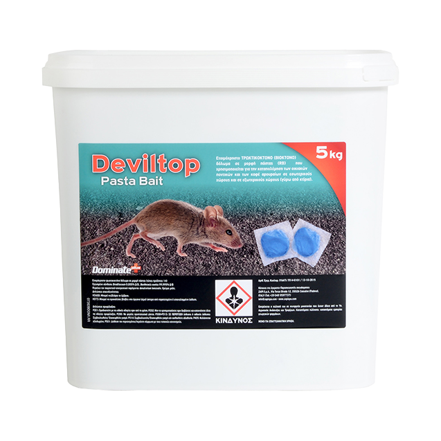 DEVILTOP PASTA BAIT 5kg – Επαγγελματικό Δόλωμα Πάστας για Τρωκτικά Dominate+PLUS Ποντικοκτόνα 