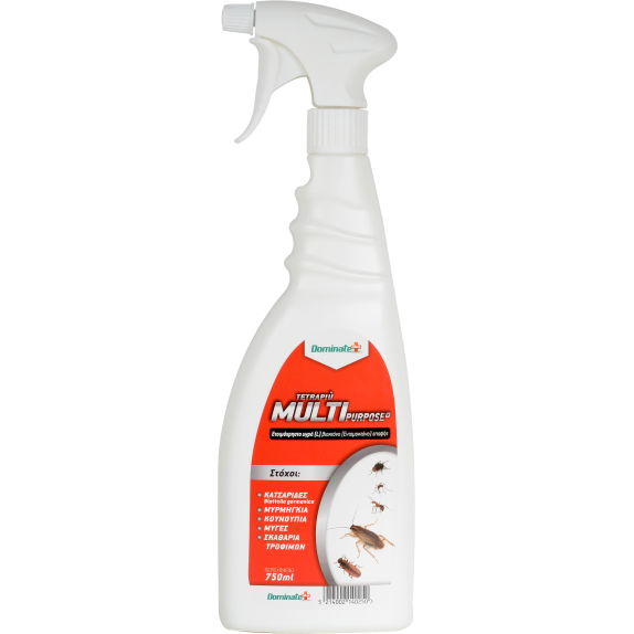 TETRAPIU MULTIPURPOSE 750ml – Πολυχρηστικό Εντομοκτόνο Spray για Κάθε Χώρο Dominate+PLUS Εντομοκτόνα- Κατσαριδοκτόνα - Gel