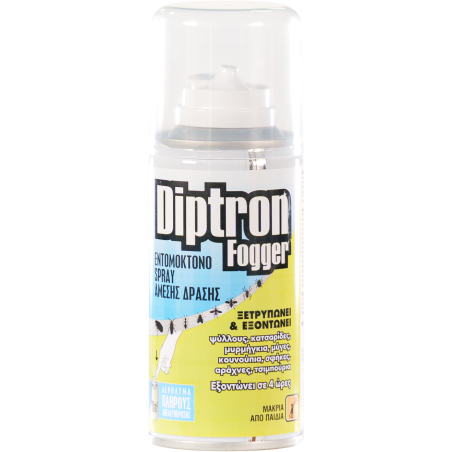 DIPTRON FOGGER 150ml – Αυτόματη Εντομοκτόνος Εκνέφωση για Ολική Καταπολέμηση Dominate+PLUS Εντομοκτόνα- Κατσαριδοκτόνα - Gel