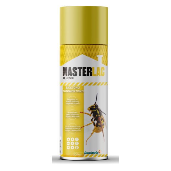 MASTERLAC WASP 500ml – Σπρέι Σφηκών & Σφηκοφωλιών Μεγάλης Εμβέλειας Dominate+PLUS Εντομοκτόνα- Κατσαριδοκτόνα - Gel