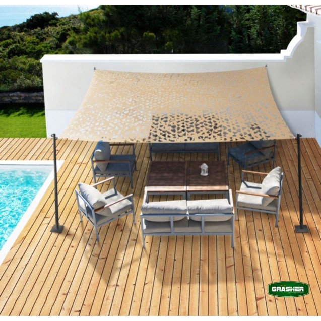 Δίχτυ Σκίασης Παραλλαγής GRASHER 180gr/m² 90% Σκίαση Γκρι