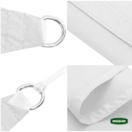 Πανί Σκίασης Oxford Τρίγωνο Αδιάβροχο GRASHER 180gr/m² Λευ