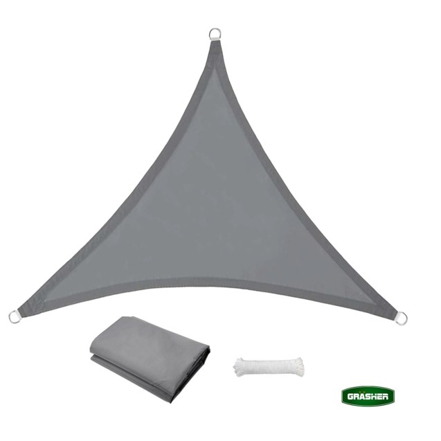 Πανί Σκίασης Oxford Τρίγωνο Αδιάβροχο GRASHER 180gr/m² Γκρ