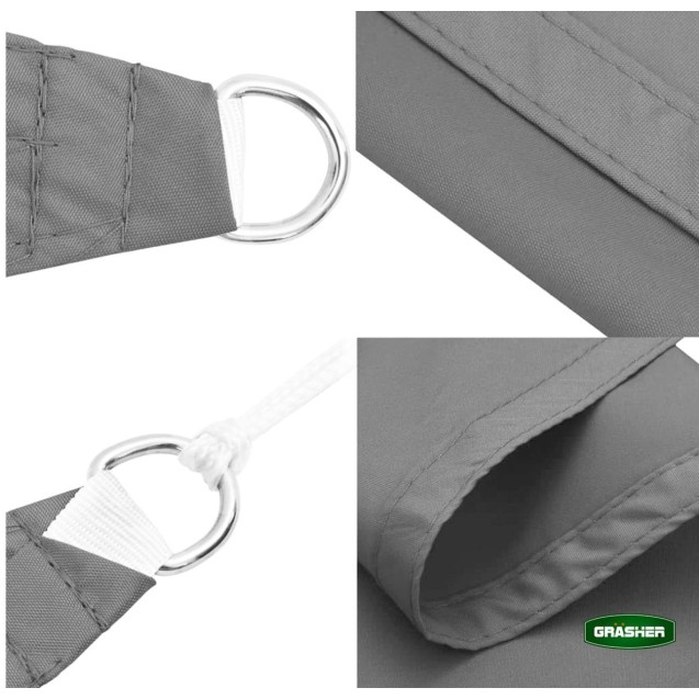 Πανί Σκίασης Oxford Τρίγωνο Αδιάβροχο GRASHER 180gr/m² Γκρ