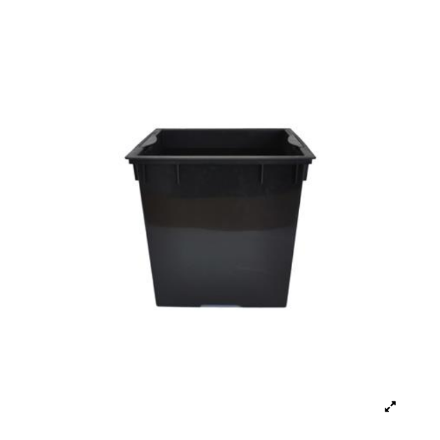 Γλάστρα Κύβος BRILL 36x36x36cm White γυαλιστερό με εσωτερικό κάδο αποστράγγισης