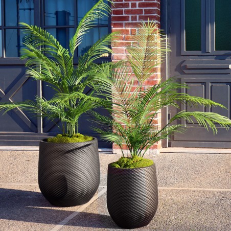 ΚΑΣΠΩ FIBERCLAY ΜΑΥΡΟ ΦΟΛΙΔΩΤΟ ΜΕΣΑΙΟ - Φ37x45cm
