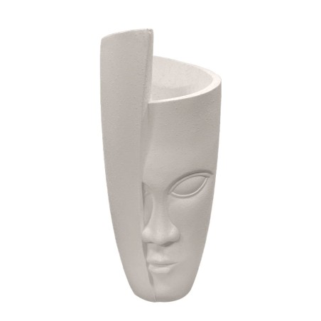 FIBERCLAY ΚΑΣΠΩ ΛΕΥΚΟ ΑΜΜΟΥ ΗΜΙΚΑΛΥΠΤΟΜΕΝO ΠΡΟΣΩΠΟ ΣΤΡΟΓΓΥΛΟ ΜΕΓΑΛΟ - Φ41x112cm 1/ΚΙΒ