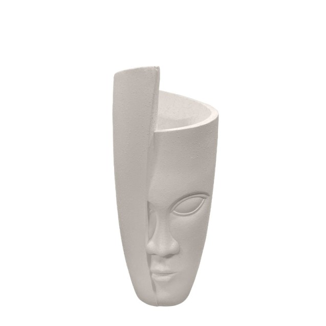 FIBERCLAY ΚΑΣΠΩ ΛΕΥΚΟ ΑΜΜΟΥ ΗΜΙΚΑΛΥΠΤΟΜΕΝO ΠΡΟΣΩΠΟ ΣΤΡΟΓΓΥΛΟ ΜΕΣΑΙΟ - Φ40x90cm 1/ΚΙΒ