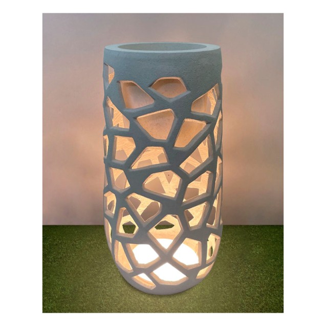 FIBERCLAY ΚΑΣΠΩ ΜΠΕΖ ΜΕ ΦΩΣ LED ΤΡΥΠΗΤΟ ΒΑΡΕΛΙ - Φ46x90cm 1/ΚΙΒ