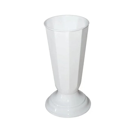 ΑΝΘΟΔΟΧΕΙΟ ΛΕΥΚΟ ΠΛΑΣΤΙΚΟ FLAKON SZWED - Φ16x39cm