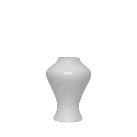 ΒΑΖΟ ΛΕΥΚΟ ΚΕΡΑΜΙΚΟ ΚΑΜΠΥΛΩΤΟ - 15.2x21.2cm 1/9ΚΙΒ