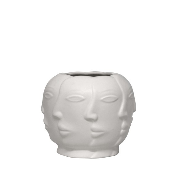 ΒΑΖΟ ΛΕΥΚΟ ΚΕΡΑΜΙΚΟ ΠΡΟΣΩΠΑ - 19.5x17cm 1/12ΚΙΒ
