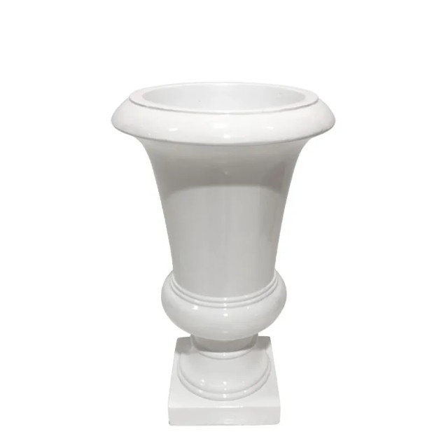 FIBERGLASS ΒΑΖΟ ΑΜΦΟΡΕΑΣ ΛΕΥΚΟ - Y57.5cm 1/KIB