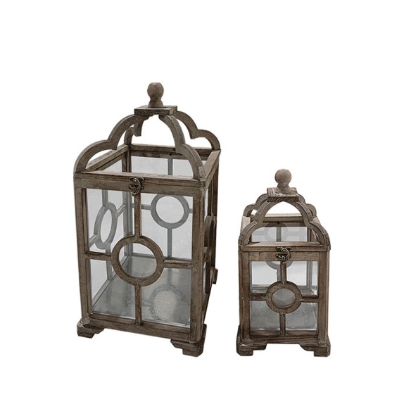 ΞΥΛΙΝΑ ΦΑΝΑΡΙA ΚΕΡΙΩΝ ΚΑΦΕ ΠΑΛΑΙΩΜΕΝΟ - L:25x48, S:17x34cm 4/ΚΙΒ