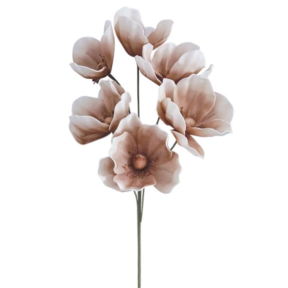 ΚΛΑΔΙ FOAM ΚΑΦΕ/ΛΕΥΚΟ ΑΝΘΗ ΠΑΠΑΡΟΥΝΑΣ Χ6 - Υ84cm 12/120ΚΙΒ