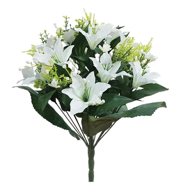 ΜΠΟΥΚΕΤΟ ΛΕΥΚΟ ΚΡΙΝΟΣ X24 Y45cm. 12/60ΚΙΒ