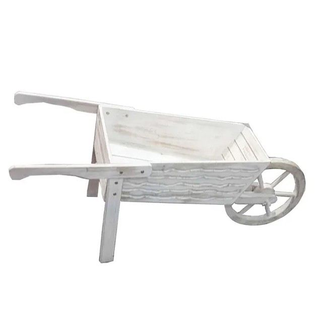 ΞΥΛΙΝΟ ΔΙΑΚΟΣΜΗΤΙΚΟ ΚΑΡΟΤΣΙ ΛΕΥΚΟ 128x47x50cm