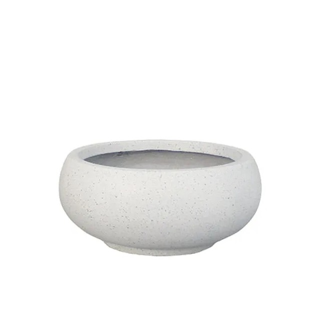 ΚΑΣΠΩ FIBER CLAY ΛΕΥΚΟ-ΓΡΑΝΙΤΗ ΓΑΒΑΘΑ ΜΕΣΑΙΟ Φ40x17cm