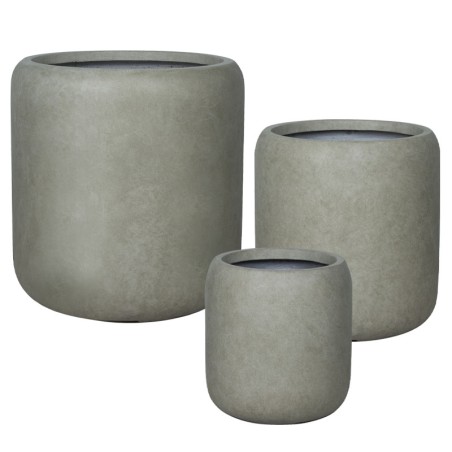 ΚΑΣΠΩ FIBERCLAY ΣΕΤ/3 ΓΚΡΙ-ΛΑΔΙ ΒΑΡΕΛΙ ΠΟΜΠΕ - S:Φ32x34, M:Φ42x43, L:Φ54x55cm 16/ΠΑΛ