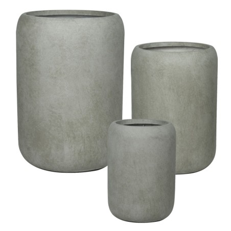 ΚΑΣΠΩ FIBERCLAY ΣΕΤ/3 ΓΚΡΙ-ΛΑΔΙ ΒΑΡΕΛΙ ΠΟΜΠΕ ΨΗΛΟ - S:Φ32x45, M:Φ42x59, L:Φ54x76cm 12/ΠΑΛ