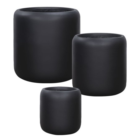 ΚΑΣΠΩ FIBERCLAY ΣΕΤ3 ΑΝΘΡΑΚΙ ΣΤΡΟΓΓΥΛΟ ΠΟΜΠΕ - S:Φ32x34, M:Φ42x43, L:Φ54x55cm 16/ΠΑΛ