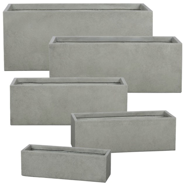 ΖΑΡΝΤΙΝΙΕΡΑ FIBERCLAY ΣΕΤ5 ΓΚΡΙ/ΛΑΔΙ ΟΡΘΟΓΩΝΙΟ - S60x19x19,M 70x25x23,L 80x30x28,XL 90x36x33, 2XL100x43x40cm 15/ΠΑΛ