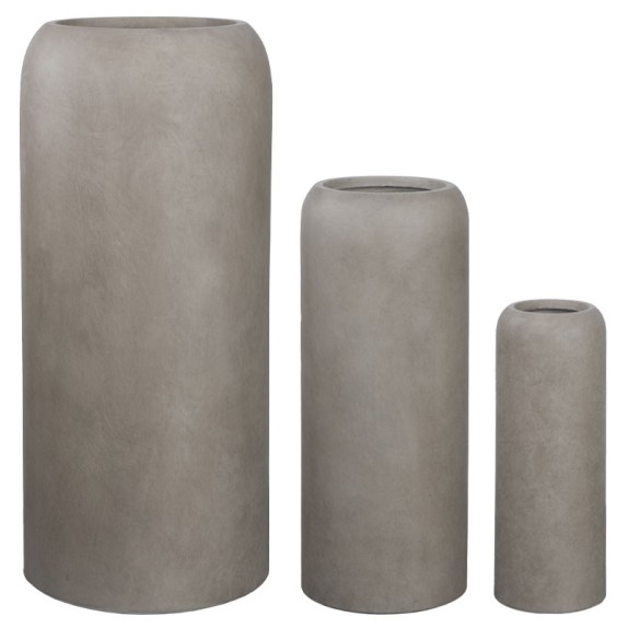 ΚΑΣΠΩ FIBERCLAY ΣΕΤ3 MOKKA ΣΤΡΟΓΓΥΛΗ ΣΤΗΛΗ ΠΟΜΠΕ - S:Φ24x66, M:Φ36x90, L:Φ53x120cm 4/ΠΑΛ