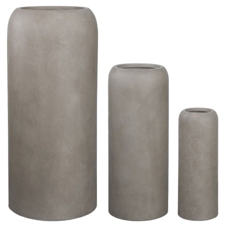 ΚΑΣΠΩ FIBERCLAY ΣΕΤ3 MOKKA ΣΤΡΟΓΓΥΛΗ ΣΤΗΛΗ ΠΟΜΠΕ - S:Φ24x66, M:Φ36x90, L:Φ53x120cm 4/ΠΑΛ