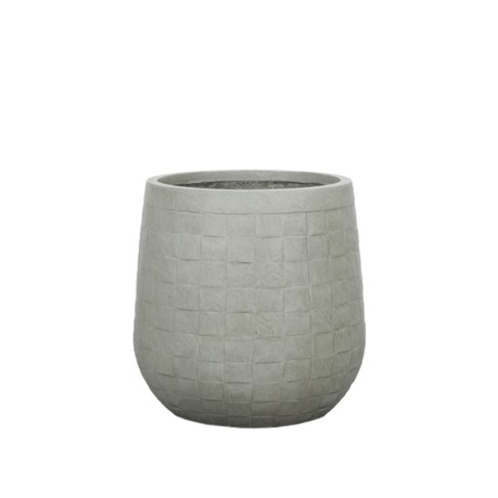 ΚΑΣΠΩ FIBERCLAY ΓΚΡΙ/ΛΑΔΙ ΣΤΡΟΓΓΥΛΟ ΜΟΤΙΒΟ ΠΛΕΓΜΑ LARGE - Φ44x44cm