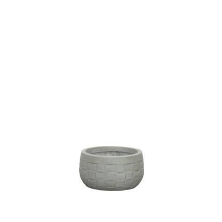 ΚΑΣΠΩ FIBERCLAY ΓΚΡΙ/ΛΑΔΙ ΣΤΡΟΓΓΥΛΟ ΜΟΤΙΒΟ ΠΛΕΓΜΑ ΚΟΝΤΟ SMALL - Φ24x13cm